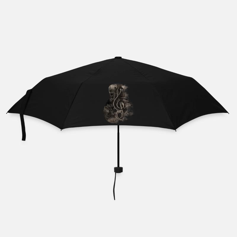 Gitarre Noten - Regenschirm (klein) - Schwarz