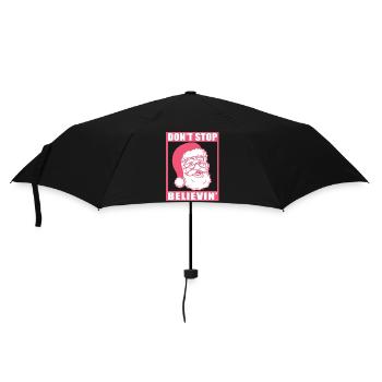 Christmas Santa Don't Stop Believin' Xmas Gift - Umbrella (small) - black - Front