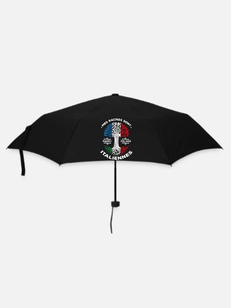 Mes racines sont italiennes Arbre France Italie - Parapluie standard - noir
