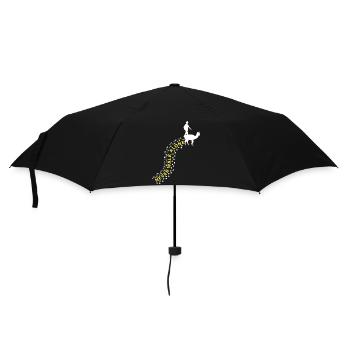 Frau & Alpaka Never walk alone - Regenschirm (klein) - Schwarz - Vorne