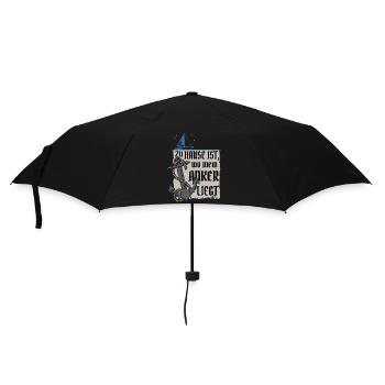 Voilier mon ancre ma maison - Parapluie standard - noir - Devant