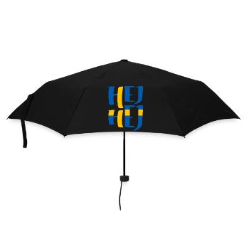 SCHWEDEN HEJ HEJ SCHWEDISCH - Regenschirm (klein) - Schwarz - Vorne