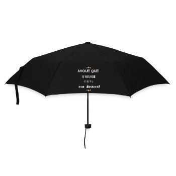 Avoue que tu veux voir ce qu'il y a en dessous ! - Parapluie standard - noir - Devant