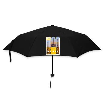 Paris France City Skyline Eiffel Tower Holiday - Umbrella (small) - black - Front