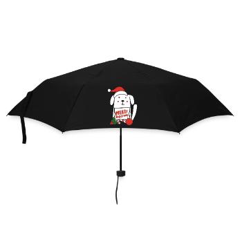 Pfotschafter Christmas - Nikolaus Hund - Umbrella (small) - black - Front