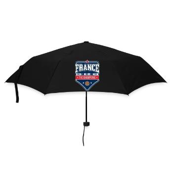 Französischer Fußballmeister | Neuer Emblem-Stil - Regenschirm (klein) - Schwarz - Vorne
