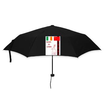BLIAIN AN COINÍN, Jahr des Kaninchens auf Irisch - Regenschirm (klein) - Schwarz - Vorne