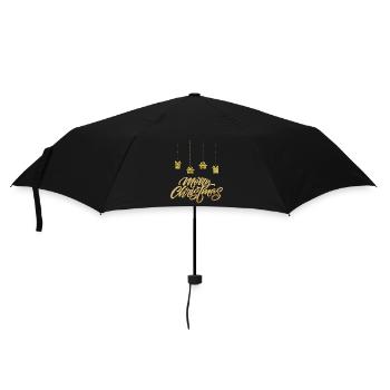 T-shirt de Noël pour de belles fêtes en famille. - Parapluie standard - noir - Devant