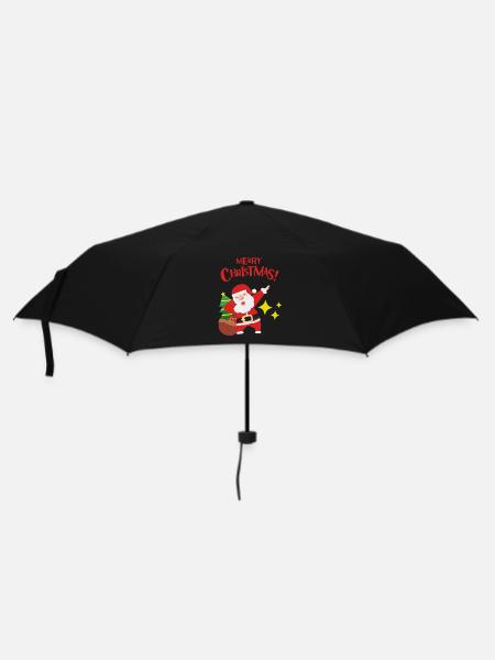 Christmas dab T-shirt for a beautiful holiday. - Umbrella (small) - black