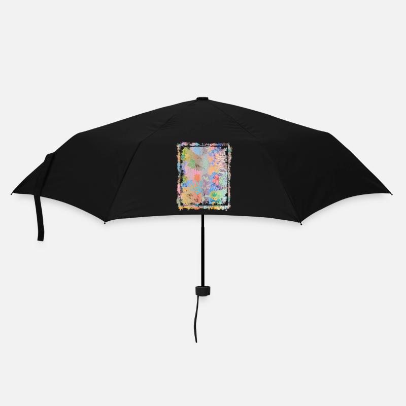 Japanese Floral Pattern Chrysanthemum Cherry - Umbrella (small) - black
