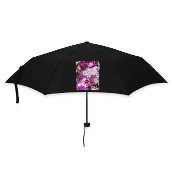 Japanese Floral Pattern Chrysanthemum Cherry - Umbrella (small) - black - Front