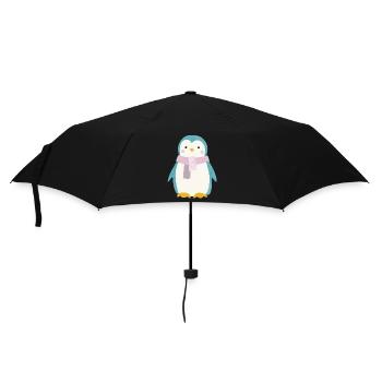 Penguin Dots Scandinave Chambre d’enfant enfants - Parapluie standard - noir - Devant