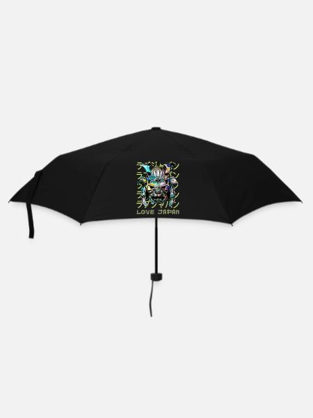 Samurai Warrior Japanese Kanji Symbol Kanji Love - Umbrella (small) - black