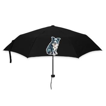 Design Border Collie N°2 - Parapluie standard - noir - Devant