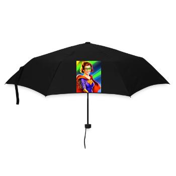 Super Mama! - Regenschirm (klein) - Schwarz - Vorne
