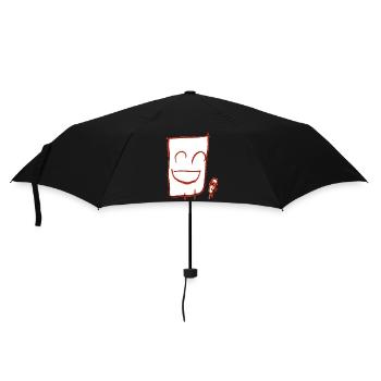 Happy fellas (white) - Umbrella (small) - black - Front