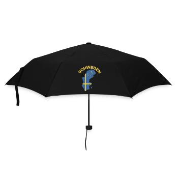 Schweden Karte - Regenschirm (klein) - Schwarz - Vorne
