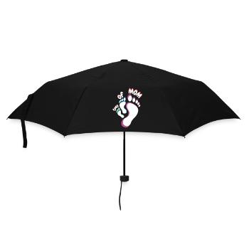 Liebevolles Mutter Kind Shirt Muttertag Geschenk - Regenschirm (klein) - Schwarz - Vorne