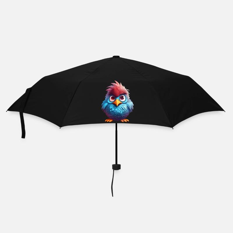 Fluffy Feathered Darling - Regenschirm (klein) - Schwarz