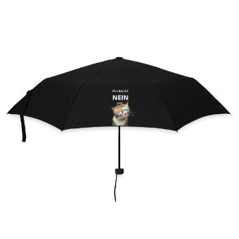 Meine Katze hat nein gesagt - lustiger Spruch - Regenschirm (klein) - Schwarz - Vorne