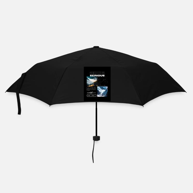 serious - Umbrella (small) - black