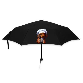 Dachshund, Dachshund puppy, Restaurateur, Dog, Cooking, Dogs - Umbrella (small) - black - Front