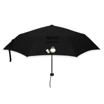 Bier trinken Lustig Spruch - Regenschirm (klein) - Schwarz - Vorne