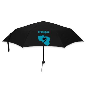Bretagne coeur 1 - Parapluie standard - noir - Devant