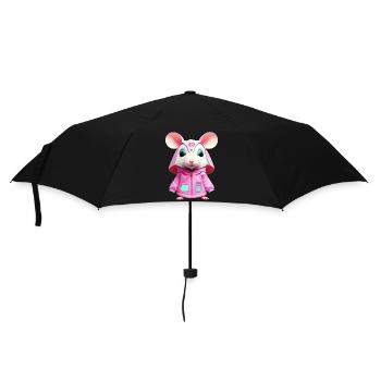 Hamstermaus - Regenschirm (klein) - Schwarz - Vorne