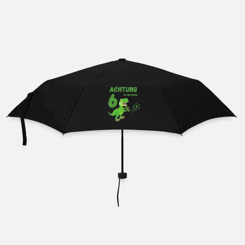 Achtung ich bin schon 6 - Regenschirm (klein) - Schwarz