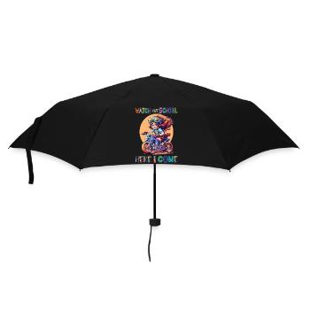 Watch out school - here I come / Steampunk girl - Umbrella (small) - black - Front