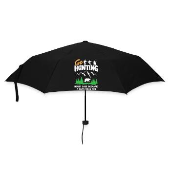 Allez à la chasse dans le pire des cas l’ours vous tue - Parapluie standard - noir - Devant