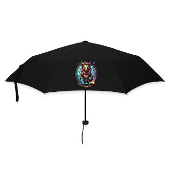 Graffiti Monster - Regenschirm (klein) - Schwarz - Vorne