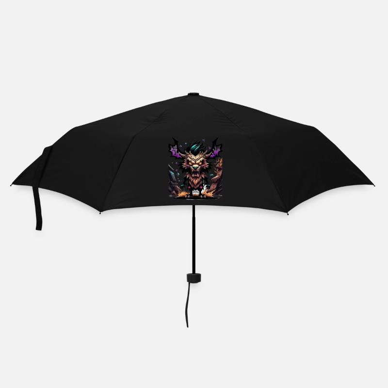 Graffiti Monster - Regenschirm (klein) - Schwarz