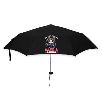 Gamer Girl Cat Cats & Gaming - Parapluie standard - noir - Devant