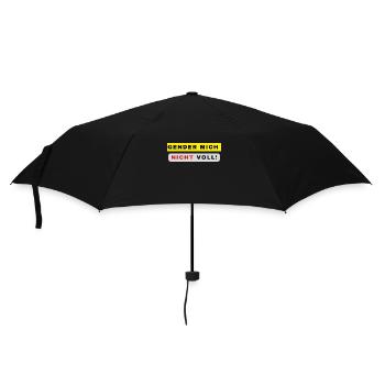 Gender mich nicht voll - Regenschirm (klein) - Schwarz - Vorne