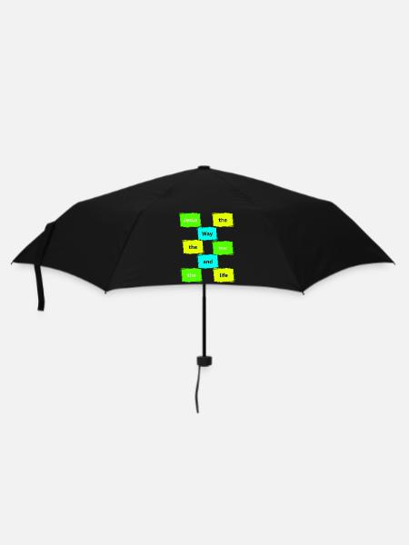 Jesus the way colour - Umbrella (small) - black