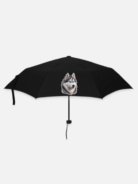 Husky - Regenschirm (klein) - Schwarz
