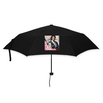Japanese Samurai Warrior Church Blossoms - Umbrella (small) - black - Front