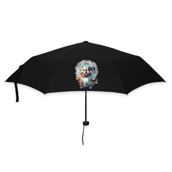 Bulldogge Halloween Hund Hunde - Regenschirm (klein) - Schwarz - Vorne