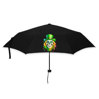 Leprechaun Woman Portrait - Umbrella (small) - black - Front