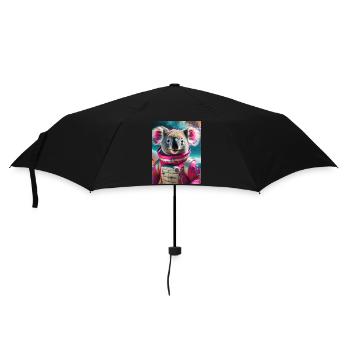 koala with astronaut dress - Umbrella (small) - black - Front