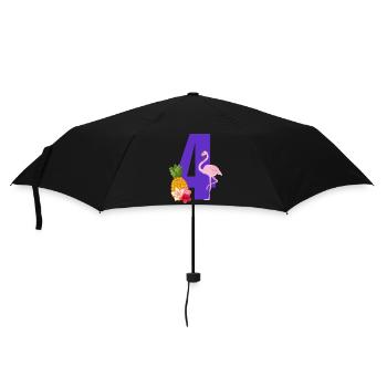 4th Anniversary Flamingo - Umbrella (small) - black - Front