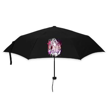 Belle femme femme colorée art de peinture faciale - Parapluie standard - noir - Devant