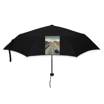 Life s too short to be slow - Regenschirm (klein) - Schwarz - Vorne
