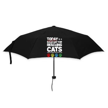 Today is a Good Day to Rescue Cats - Umbrella (small) - black - Front