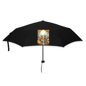 Écureuils mignons - Parapluie standard - noir - Devant