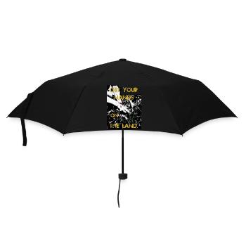 Legen Sie sich die Hände auf das Land - Regenschirm (klein) - Schwarz - Vorne