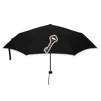 Clé / Serrure / Verrouillé / Sécurité - Parapluie standard - noir - Devant