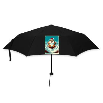 Marmotte Ski logo Vintage - Parapluie standard - noir - Devant